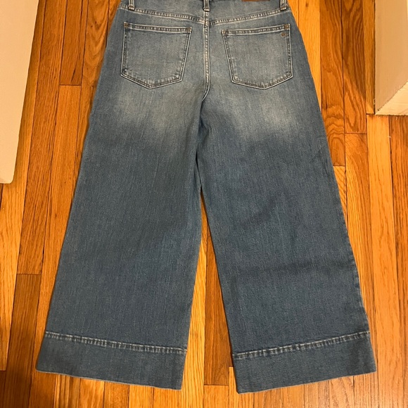 Madewell Like New Wide Leg Crop Light Blue Jeans Sz 29 - Picture 5 of 8